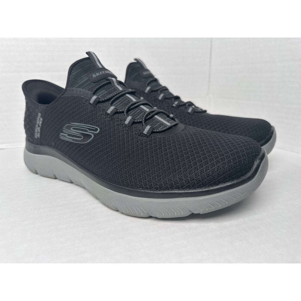 Skechers Men's Slip-ins Summits High Range Black/Gray Sneakers WIDE Size 11.5